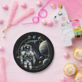  astronauten en planeten papieren bordje (Feest)