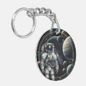 astronauten en planeten sleutelhanger (Voorkant Links)