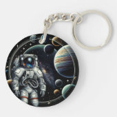 astronauten en planeten sleutelhanger (Achterkant)