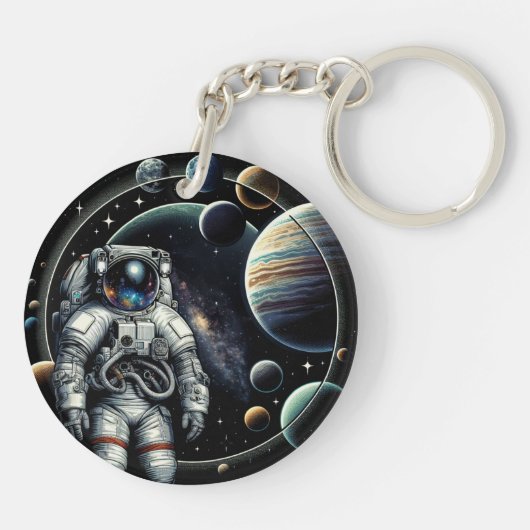  astronauten en planeten sleutelhanger (Achterkant)