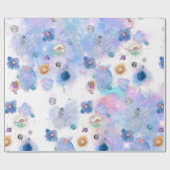 Astronauten en planetenpakpapier cadeaupapier (Vlak)