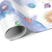 Astronauten en planetenpakpapier cadeaupapier (Rol Hoek)