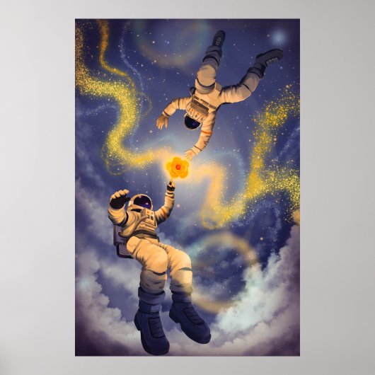 Astronauten en Sterrenstof Poster  (Voorkant)