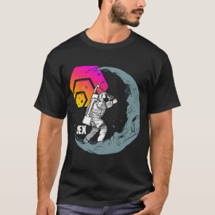 Astronauten HEX Moon Miner Crypto Space Man Crypto T-shirt