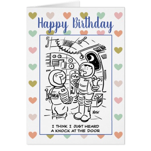 astronauten in de ruimte denken dat er een Cartoon (Voorkant)