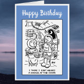 astronauten in de ruimte denken dat er een Cartoon