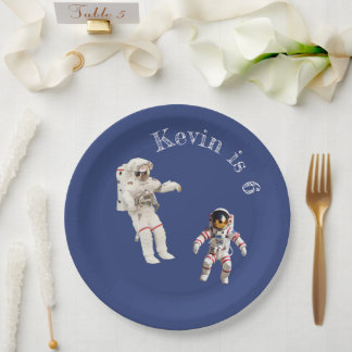 Astronauten in de ruimte Monogram Naam Papieren Bordje