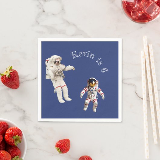 Astronauten in de ruimte Monogram Naam Servet (Insitu)