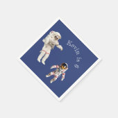 Astronauten in de ruimte Monogram Naam Servet (Hoek)