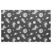 Astronauten in de ruimte zwart-wit stof (Fat Quarter)