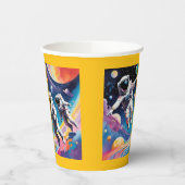 Astronauten in een pastelstelsel papieren bekers (Links)