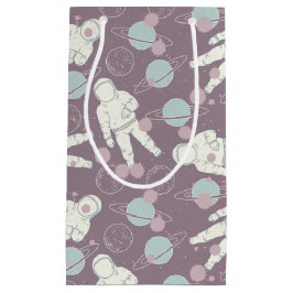 Astronauten in het ruimtepatroon klein cadeauzakje