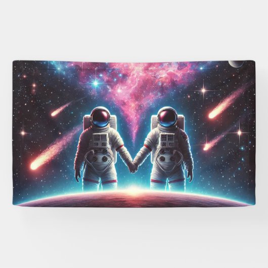 Astronauten in Love Banner (Horizontaal)