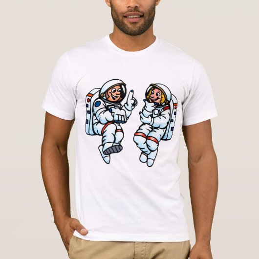 Astronauten Mannen T-shirt (Voorkant)