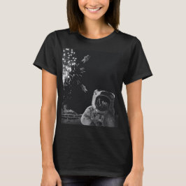 Astronauten Nieuwjaar Vuurwerk T-shirt