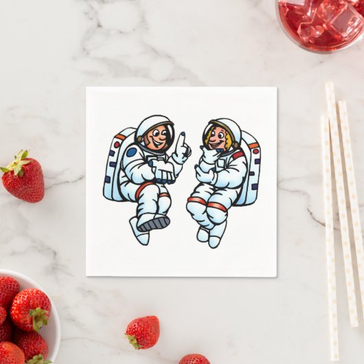Astronauten papieren servetten (Insitu)