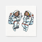Astronauten papieren servetten (Voorkant)