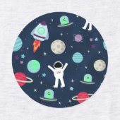 Astronauten Planeten Raketten en Buitenaardse Weze Labels (Design 2)