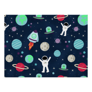 Astronauten Planeten Raketten en Buitenaardse Weze Perfect Poster