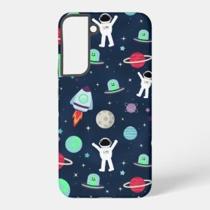 Astronauten Planeten Raketten en Buitenaardse Weze Samsung Galaxy Hoesje