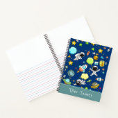 Astronauten Planeten Ruimte Kinderen Notitieboek (Binnen)