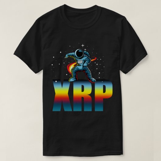 Astronauten Ripple XRP CryptoCurrency Astronaut Mi T-shirt (Design voorkant)
