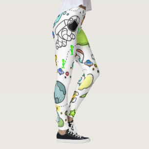 Astronauten Ruimteschepen Buitenaardse Wezens Legg Leggings