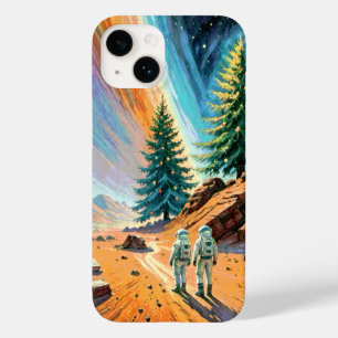 Astronauten verkennen buitenaards landschap Case-Mate iPhone 14 hoesje
