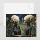 Astronauten verloren in een droomwereld buitenaard briefkaart (Voorkant / Achterkant)