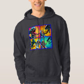 Astronauten vs Alien Pop Art Hoodie (Voorkant)