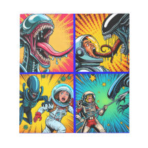 Astronauten vs Alien Pop Art
