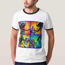 Astronauten vs Alien Pop Art