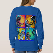 Astronauten vs Alien Pop Art Trui (Achterkant)