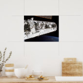 Astronauten werken aan het internationale ruimtest poster (Keuken)