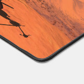 Astronauten zetten weerapparatuur op Mars in. Bureaumat (Hoek)