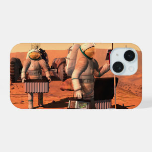 Astronauten zetten weerapparatuur op Mars in. iPhone 15 Case