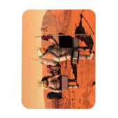 Astronauten zetten weerapparatuur op Mars in. Magneet (Verticaal)