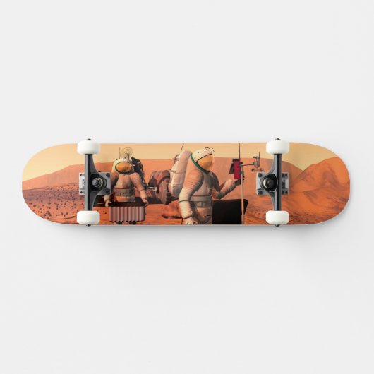 Astronauten zetten weerapparatuur op Mars in. Persoonlijk Skateboard (Horizontaal)