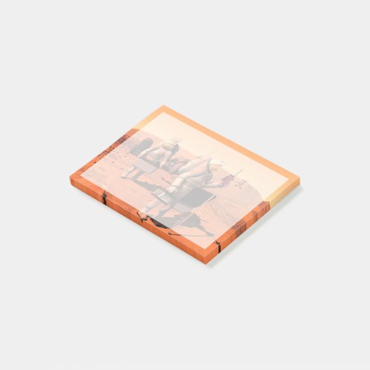 Astronauten zetten weerapparatuur op Mars in. Post-it® Notes (Schuin)