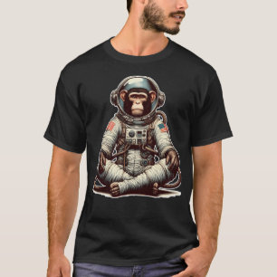 astronautenaap in de ruimte voor astronaut Mo T-shirt