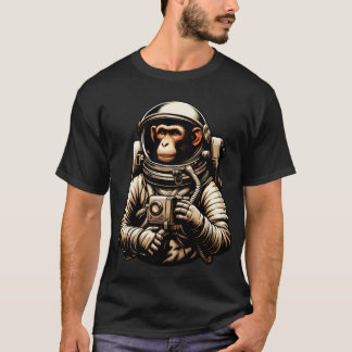  astronautenaap in de ruimte voor astronaut Mo T-shirt