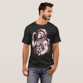  astronautenaap in de ruimte voor astronaut Mo T-shirt (Voorkant volledig)