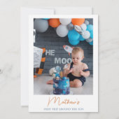 Astronautenfoto eerste reis rond de verjaardag van kaart (Achterkant)