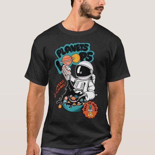 astronautengraan t-shirt (Voorkant)