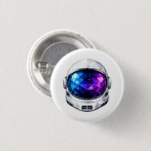 Astronautenhelmsticker Ronde Button 3,2 Cm (Voorkant /achterkant)