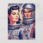 astronautenillustratie briefkaart (Voorkant)