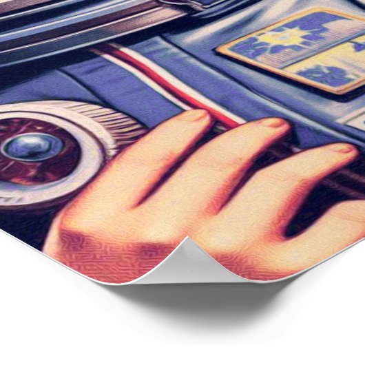 astronautenillustratie poster (Hoek)