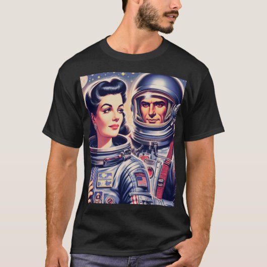 astronautenillustratie t-shirt (Voorkant)