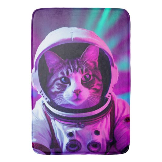 astronautenkat badmat (Voorkant Verticaal)