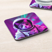 astronautenkat bier onderzetter (Linkerzijde)